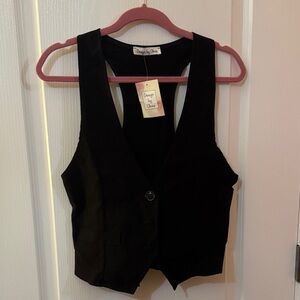 Black Vest Top